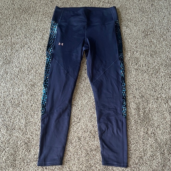Under Armour Pants - Under Armour Leggings with Patterned Sides